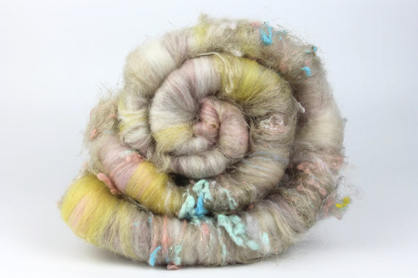 Dried Lavender - Hand Carded Batt For Spinning Or Felting
