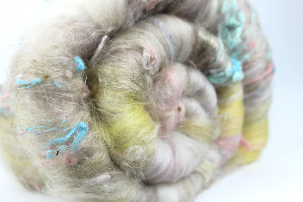 Dried Lavender - Hand Carded Batt For Spinning Or Felting