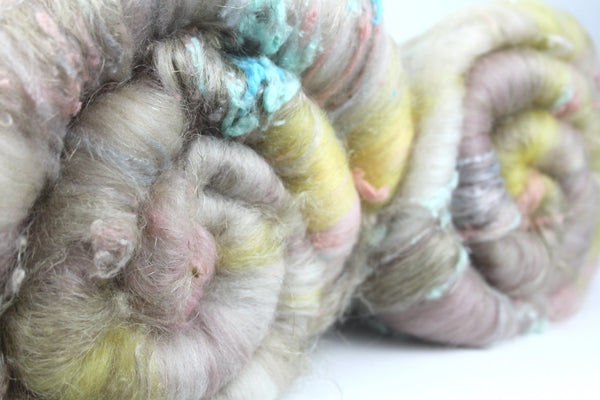Dried Lavender - Hand Carded Batt For Spinning Or Felting