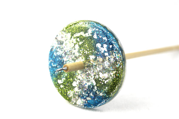 Rainbow Glitter Drop spindle #707