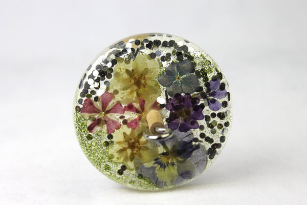 Glitter Floral Drop Spindle #796