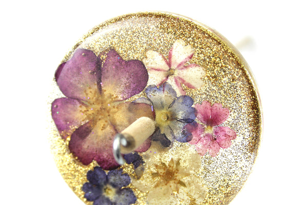 Glitter Floral Drop Spindle #804
