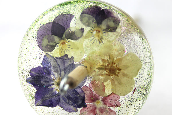 Glitter Floral Drop Spindle #794