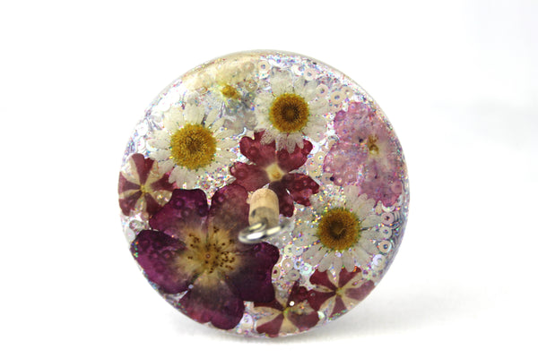 Glitter Floral Drop Spindle #801