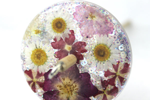 Glitter Floral Drop Spindle #801