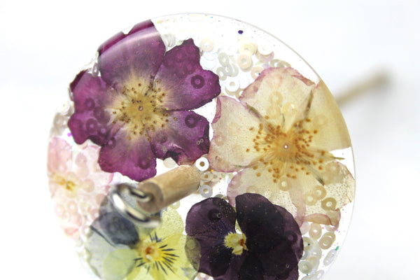 Glitter Floral Drop Spindle #797