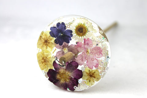 Glitter Floral Drop Spindle #799
