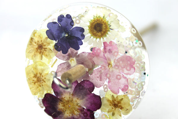 Glitter Floral Drop Spindle #799