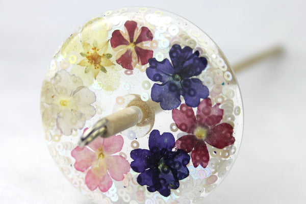 Glitter Floral Drop Spindle #795