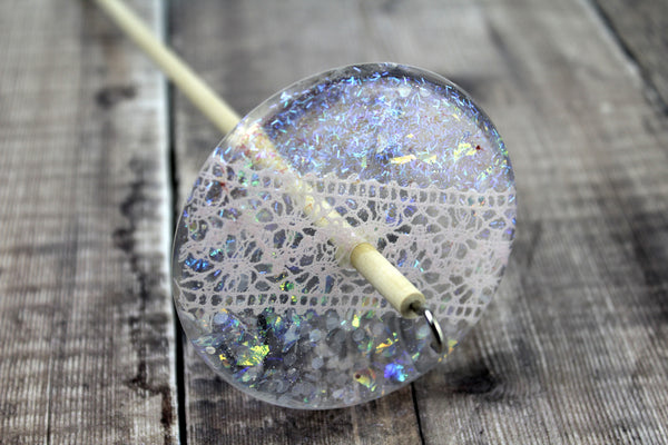 Lace and Glitter Drop Spindle 0002