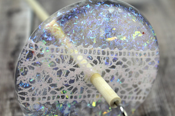 Lace and Glitter Drop Spindle 0002