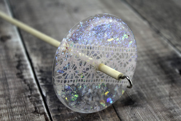 Lace and Glitter Drop Spindle 0002