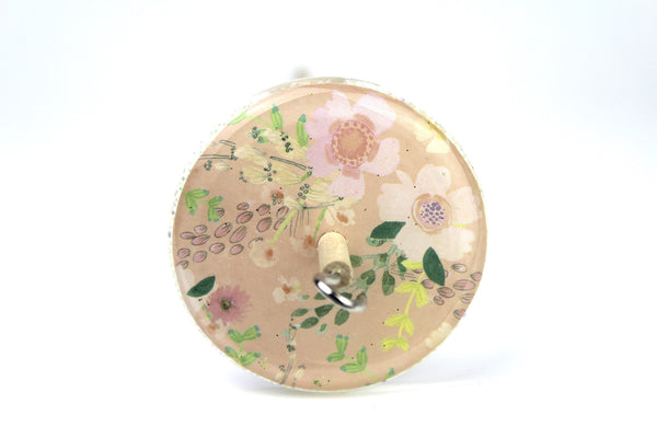 Patterned Floral Drop Spindle 0003