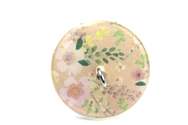 Patterned Floral Drop Spindle 0003