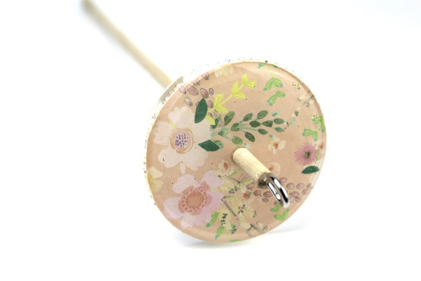Patterned Floral Drop Spindle 0003