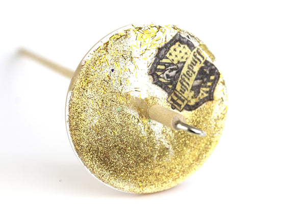 Sorting Hat Spindle - Hufflepuff Inspired Drop Spindle #120