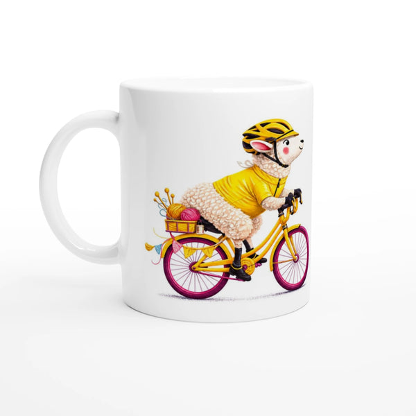 Tour De Fleece mug for hand spinners. Gift for hand spinners and weavers 