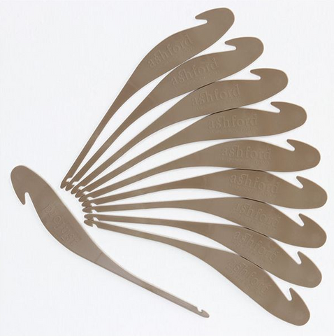 Pack of ten Ashford double-ended reed and heddle threading hooks