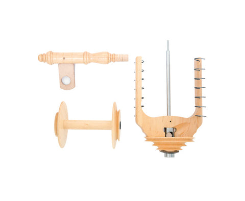 Kromski Prelude and Interlude Jumbo Flyer Set with flyer, jumbo bobbin and front maiden