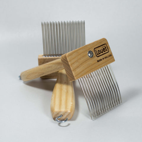 Pair of Louet Mini Wool Combs for preparing clean fibre