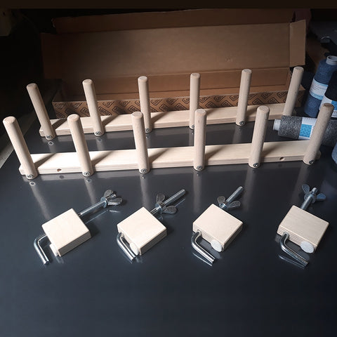 Louet Warping Posts with Clamps – Unlacquered