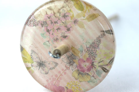 Butterfly Patterned Drop spindle #724