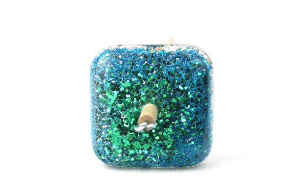 Square Glitter Drop Spindle #745