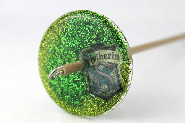 Sorting Hat Spindle - Slytherin Inspired Drop Spindle #710