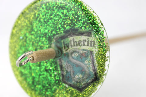 Sorting Hat Spindle - Slytherin Inspired Drop Spindle #710