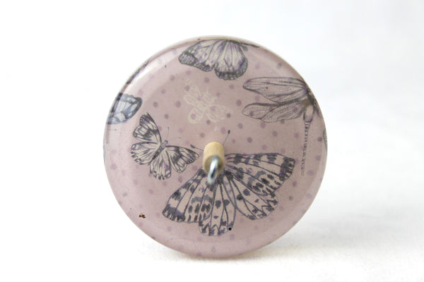 Butterfly Patterned Drop spindle #723
