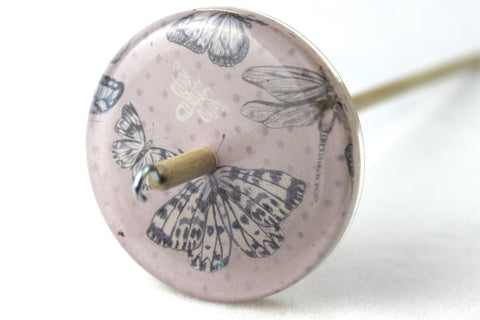 Butterfly Patterned Drop spindle #723