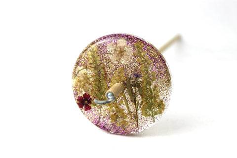 Glitter Floral Drop Spindle #793