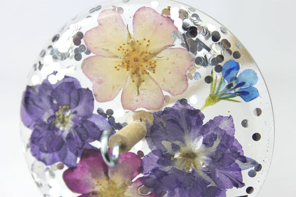 Glitter Floral Drop spindle #808