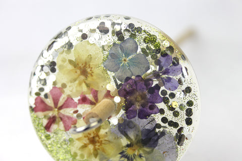 Glitter Floral Drop Spindle #796