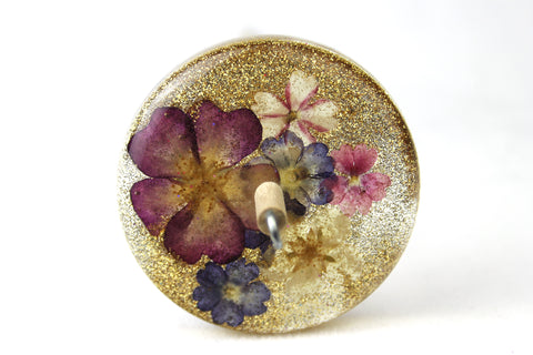 Glitter Floral Drop Spindle #804