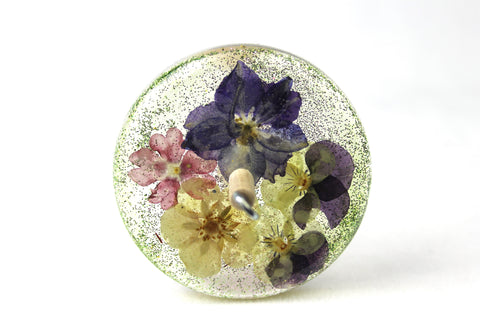 Glitter Floral Drop Spindle #794