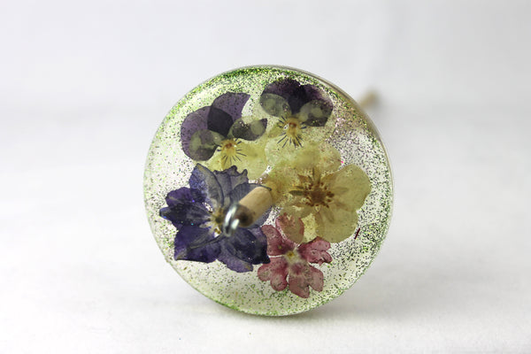 Glitter Floral Drop Spindle #794