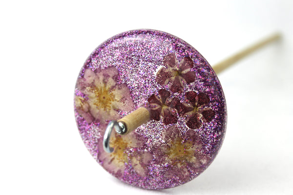 Glitter Floral Drop Spindle #802