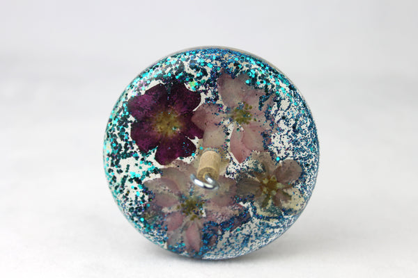 Glitter Floral Drop Spindle #800