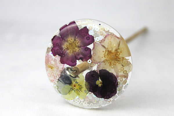 Glitter Floral Drop Spindle #797