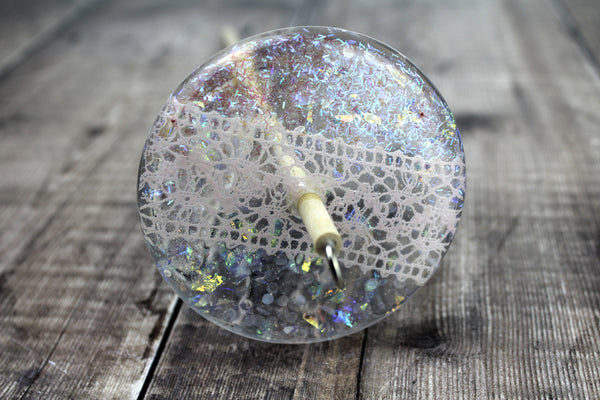 Lace and Glitter Drop Spindle 0002